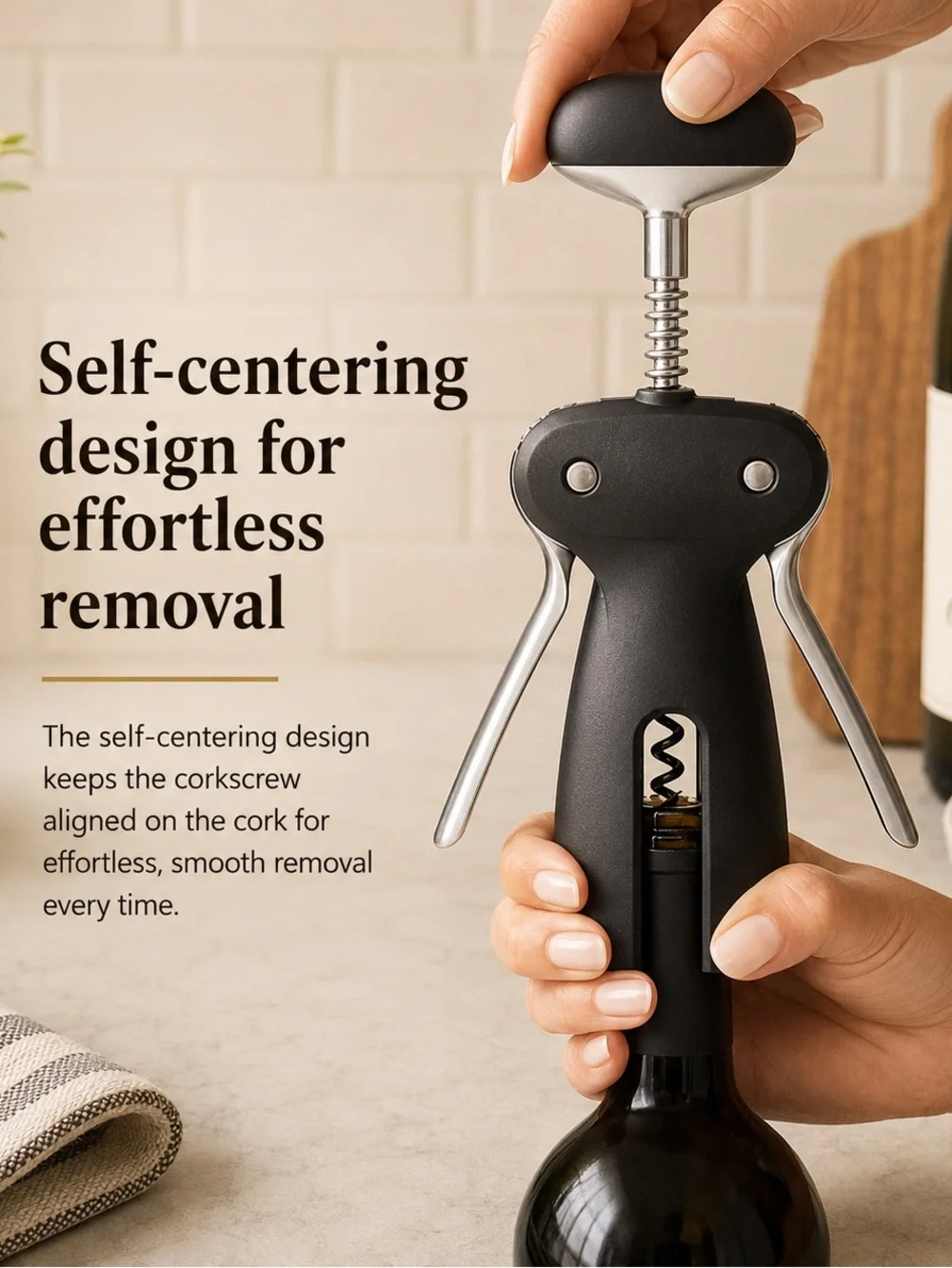 OXO Steel Winged Corkscrew with Removable Foil Cutter | New & Unopened